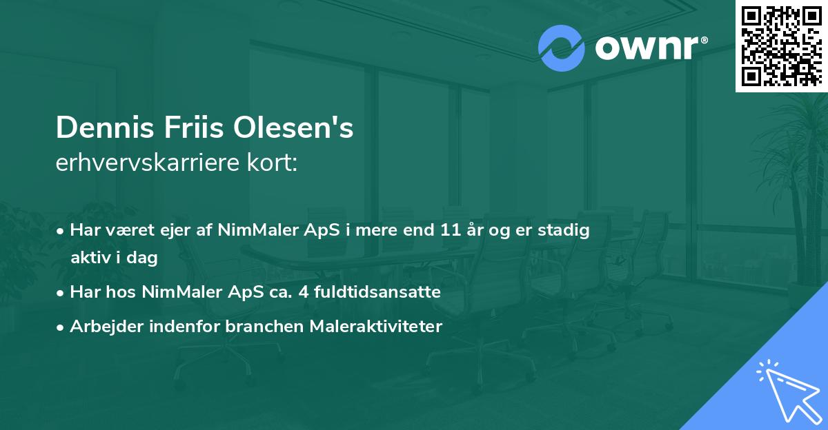 Dennis Friis Olesen's erhvervskarriere kort