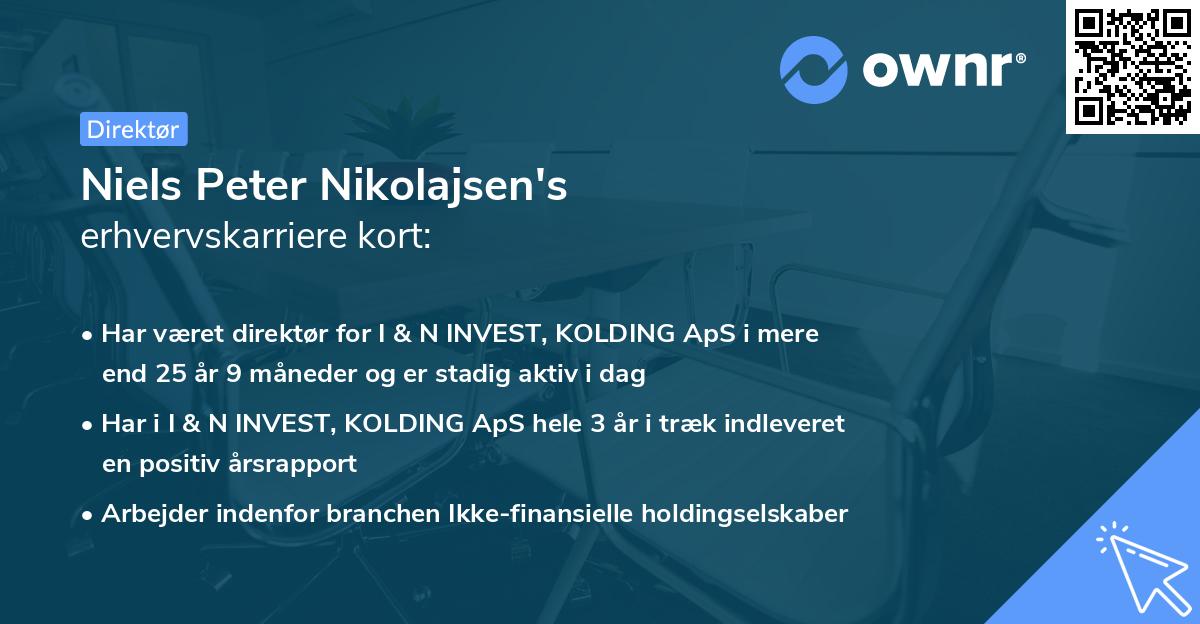 Niels Peter Nikolajsen's erhvervskarriere kort