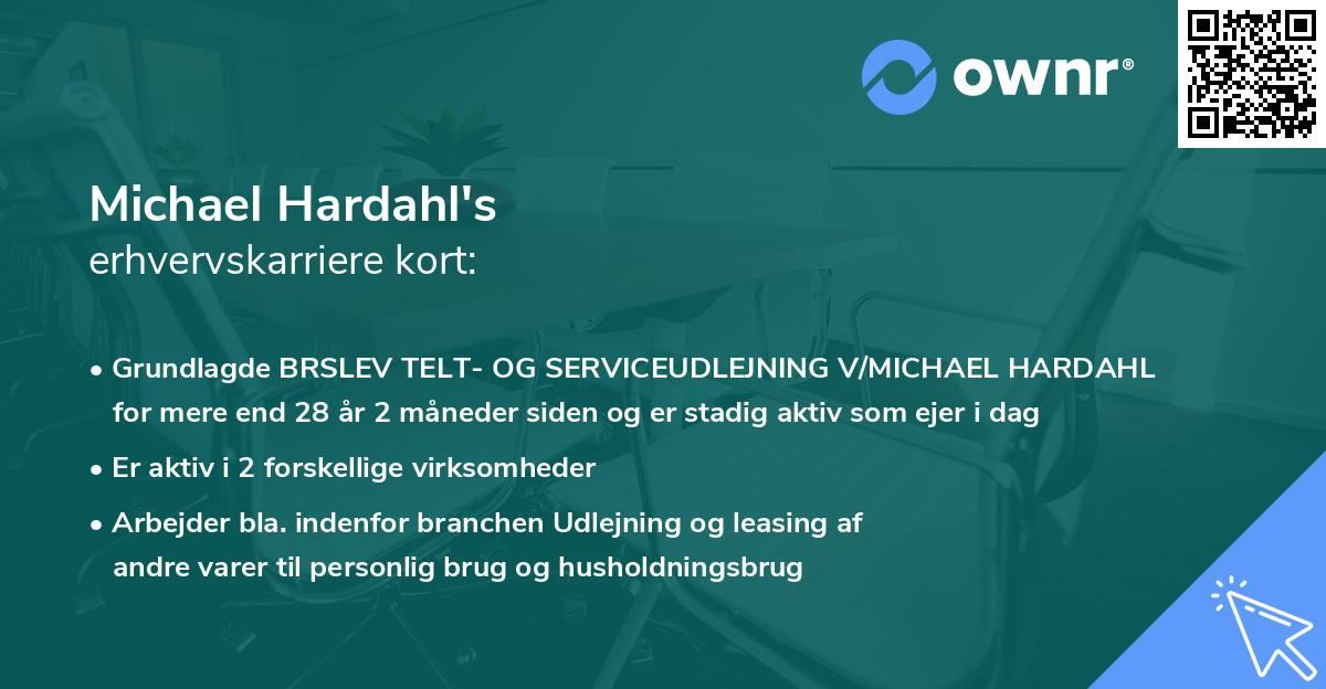 Michael Hardahl's erhvervskarriere kort