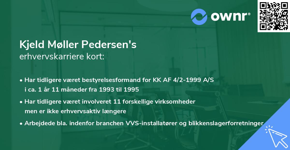 Kjeld Møller Pedersen's erhvervskarriere kort