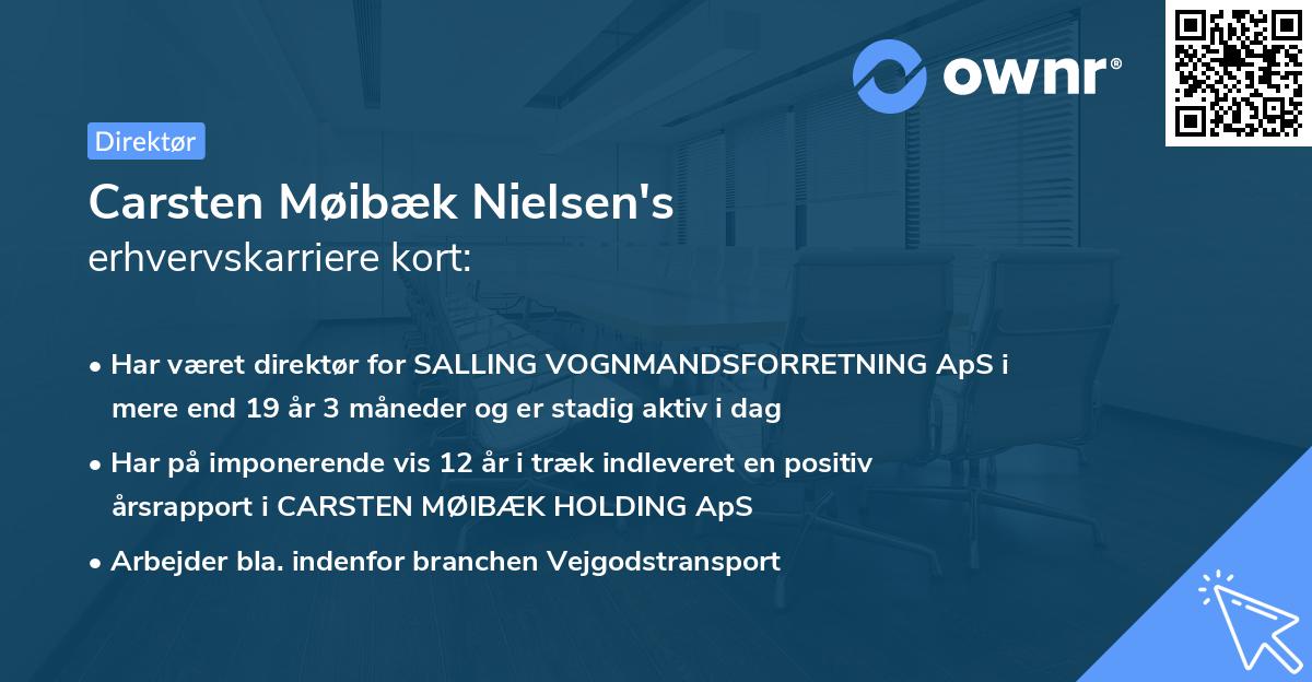 Carsten Møibæk Nielsen's erhvervskarriere kort