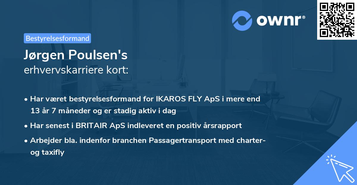 Jørgen Poulsen's erhvervskarriere kort