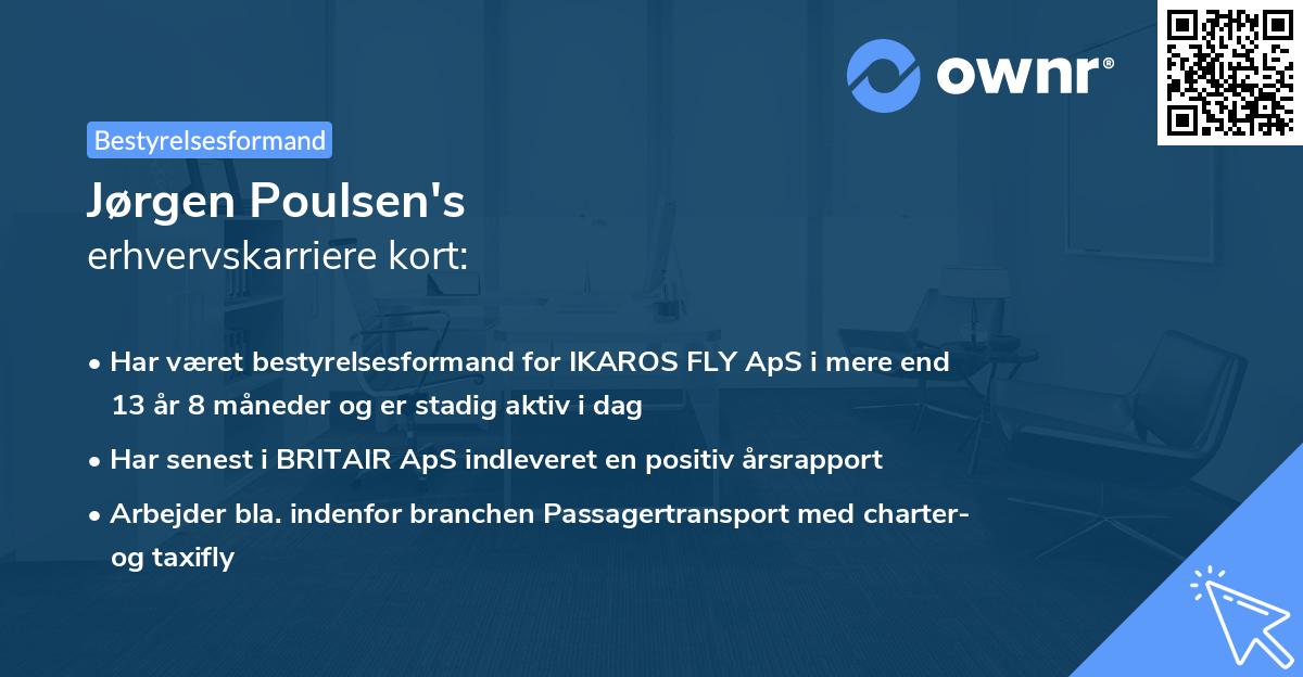 Jørgen Poulsen's erhvervskarriere kort