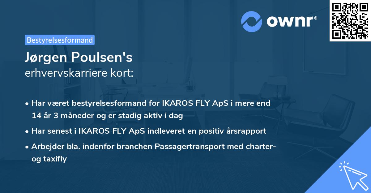Jørgen Poulsen's erhvervskarriere kort
