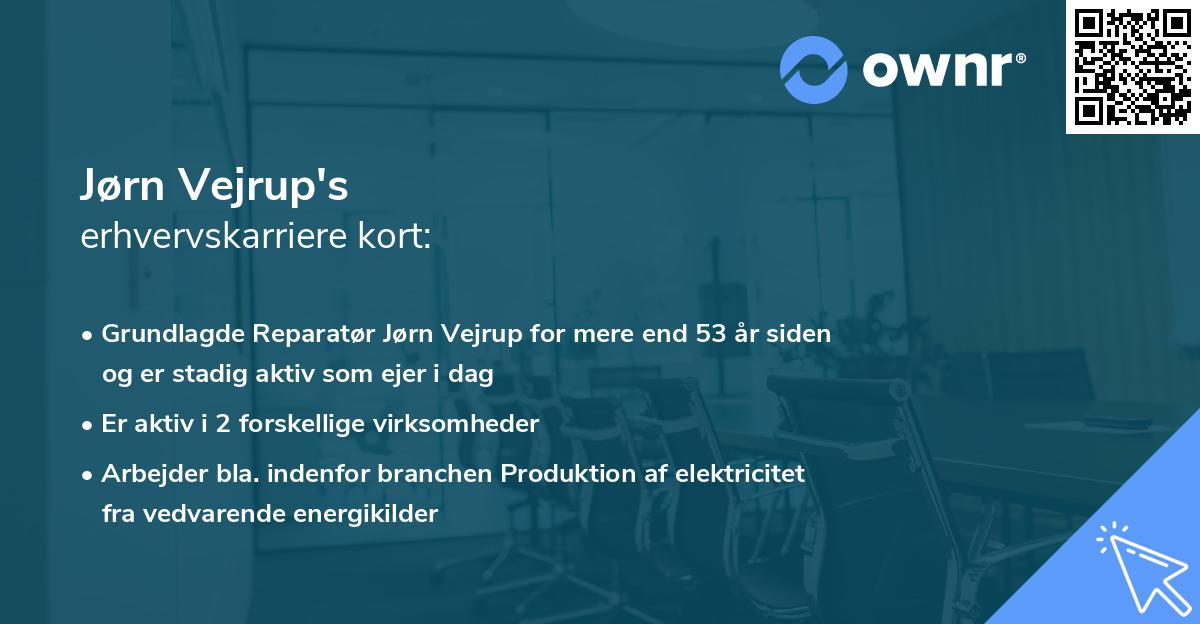 Jørn Vejrup's erhvervskarriere kort