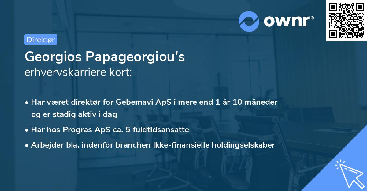 Georgios Papageorgiou's erhvervskarriere kort