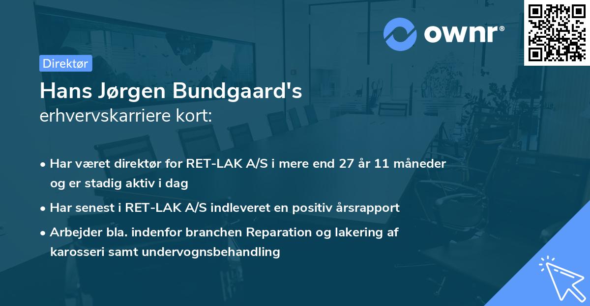 Hans Jørgen Bundgaard's erhvervskarriere kort