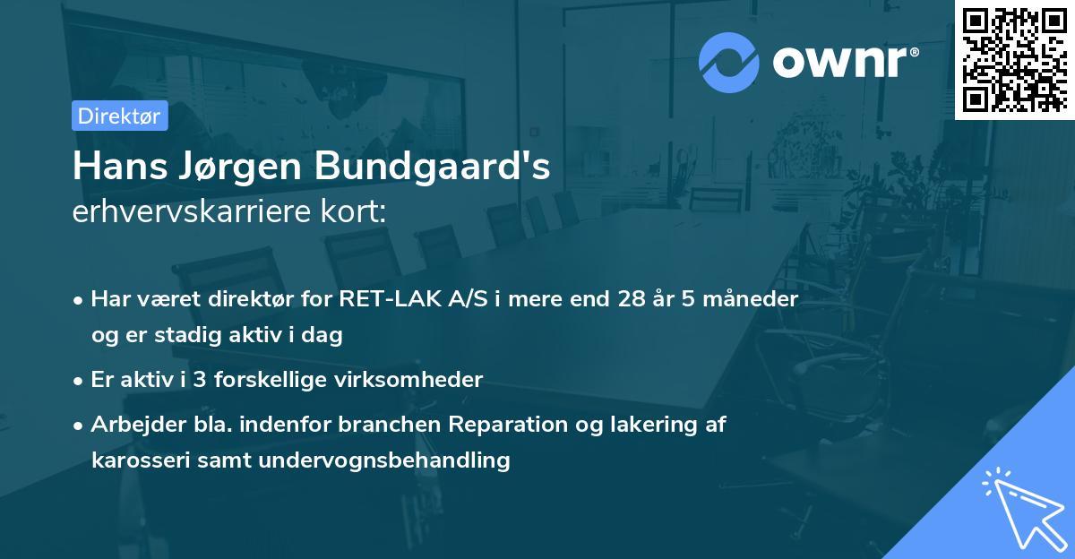 Hans Jørgen Bundgaard's erhvervskarriere kort
