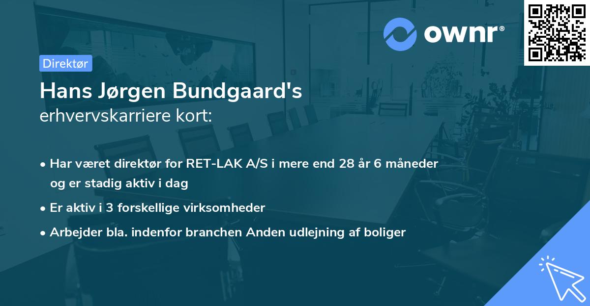 Hans Jørgen Bundgaard's erhvervskarriere kort