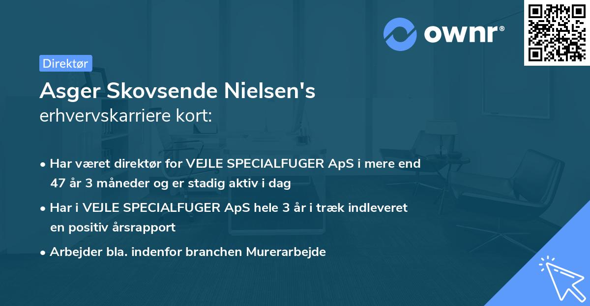 Asger Skovsende Nielsen's erhvervskarriere kort
