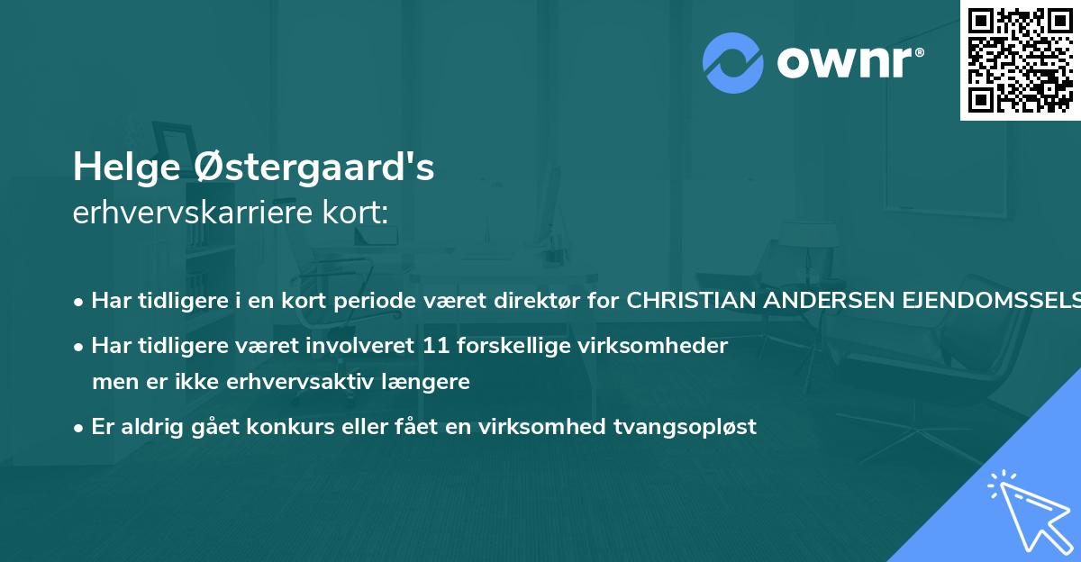 Helge Østergaard's erhvervskarriere kort