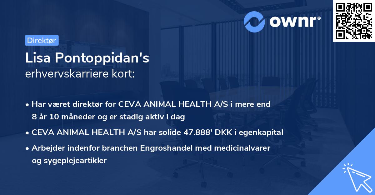 Lisa Pontoppidan's erhvervskarriere kort
