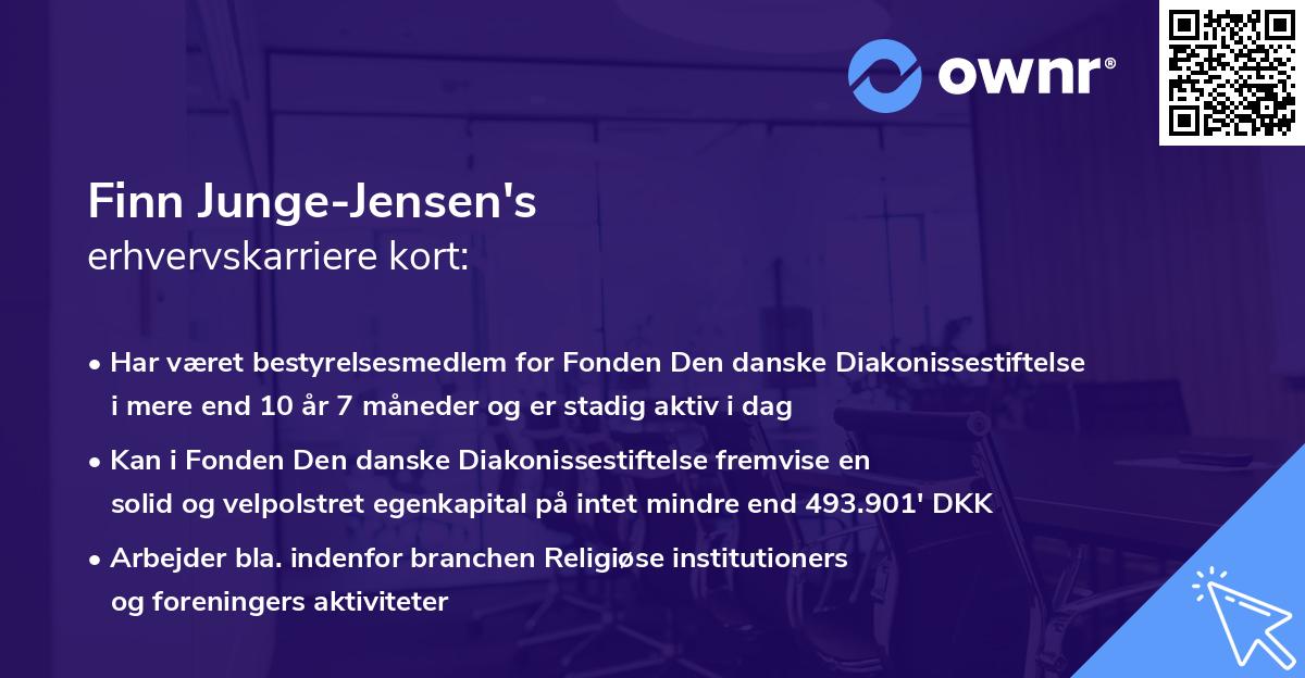 Finn Junge-Jensen's erhvervskarriere kort
