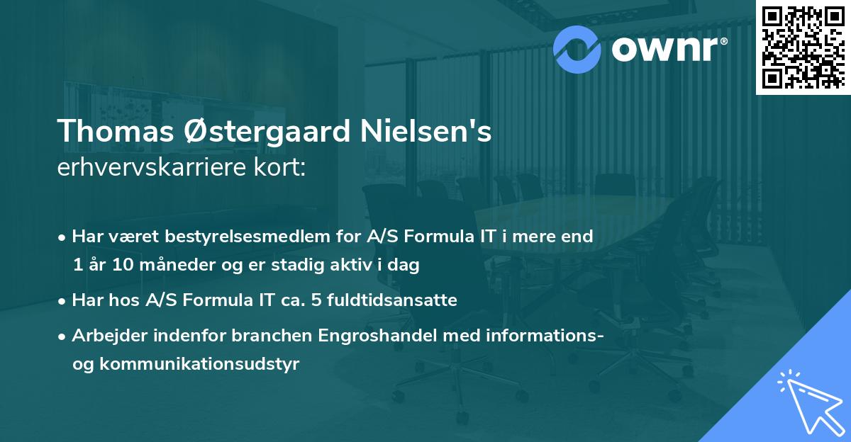 Thomas Østergaard Nielsen's erhvervskarriere kort