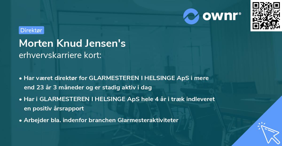 Morten Knud Jensen's erhvervskarriere kort