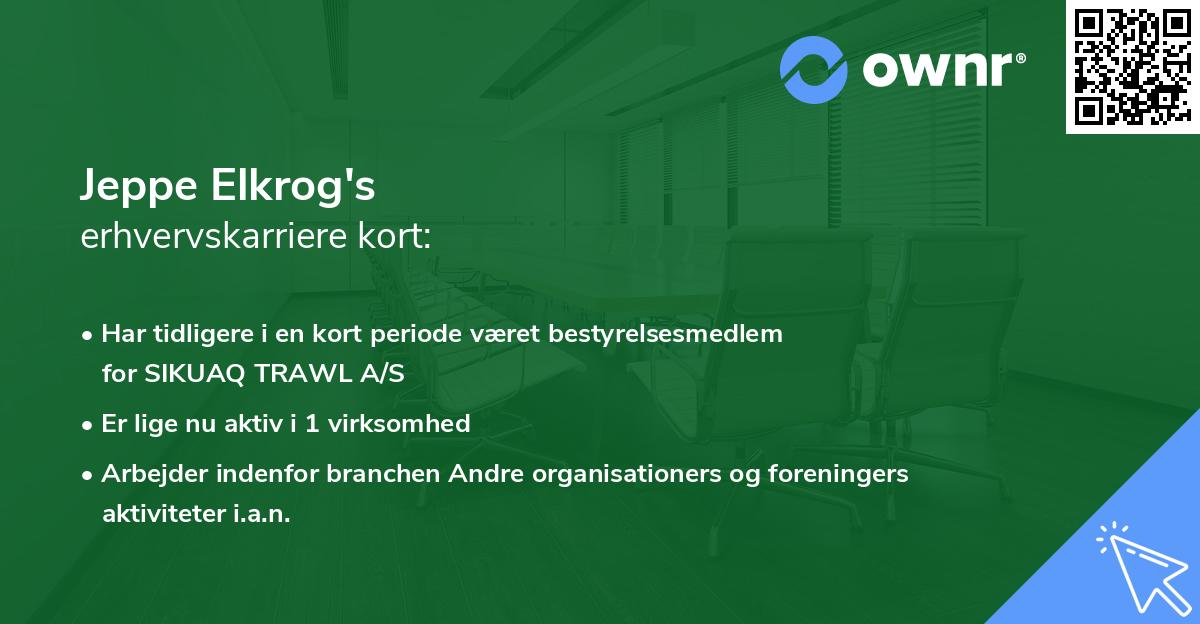 Jeppe Elkrog's erhvervskarriere kort