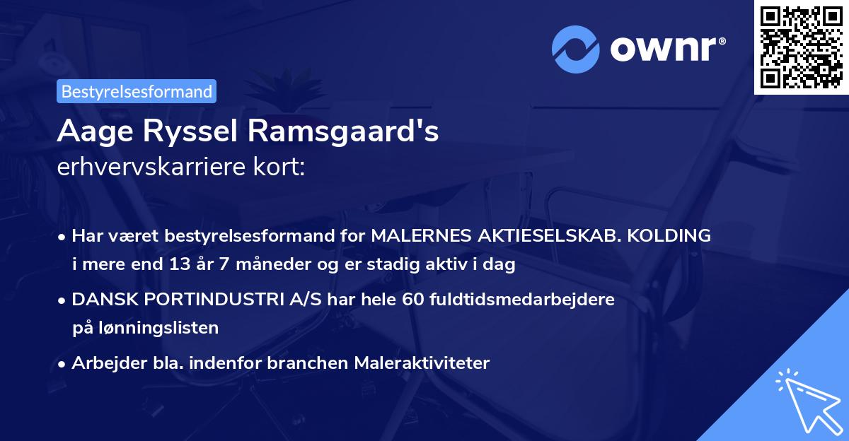 Aage Ryssel Ramsgaard's erhvervskarriere kort