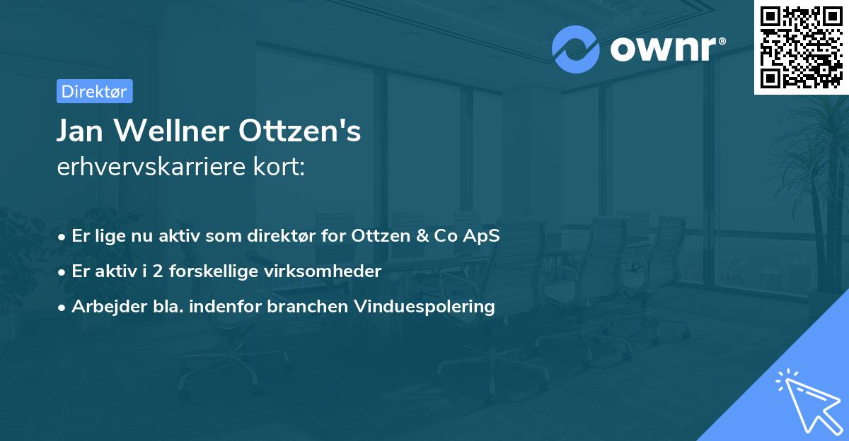 Jan Wellner Ottzen's erhvervskarriere kort