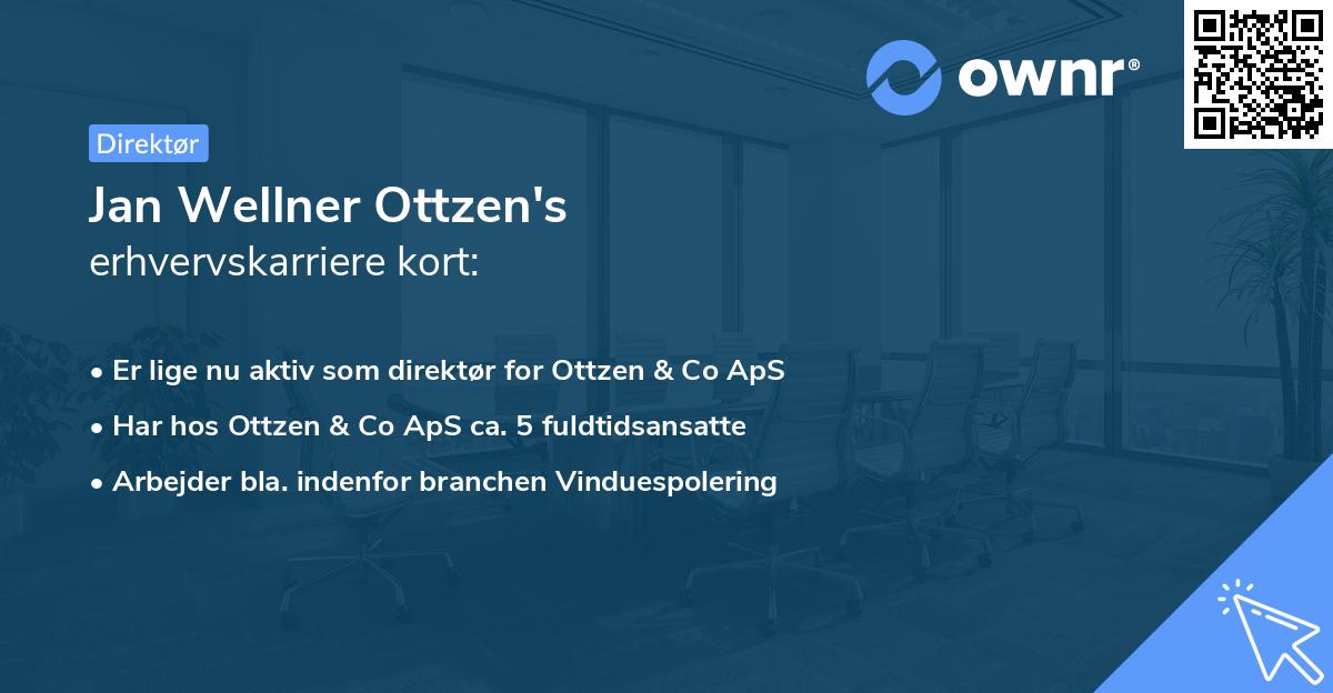 Jan Wellner Ottzen's erhvervskarriere kort