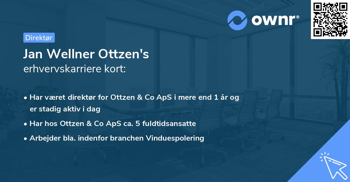 Jan Wellner Ottzen's erhvervskarriere kort
