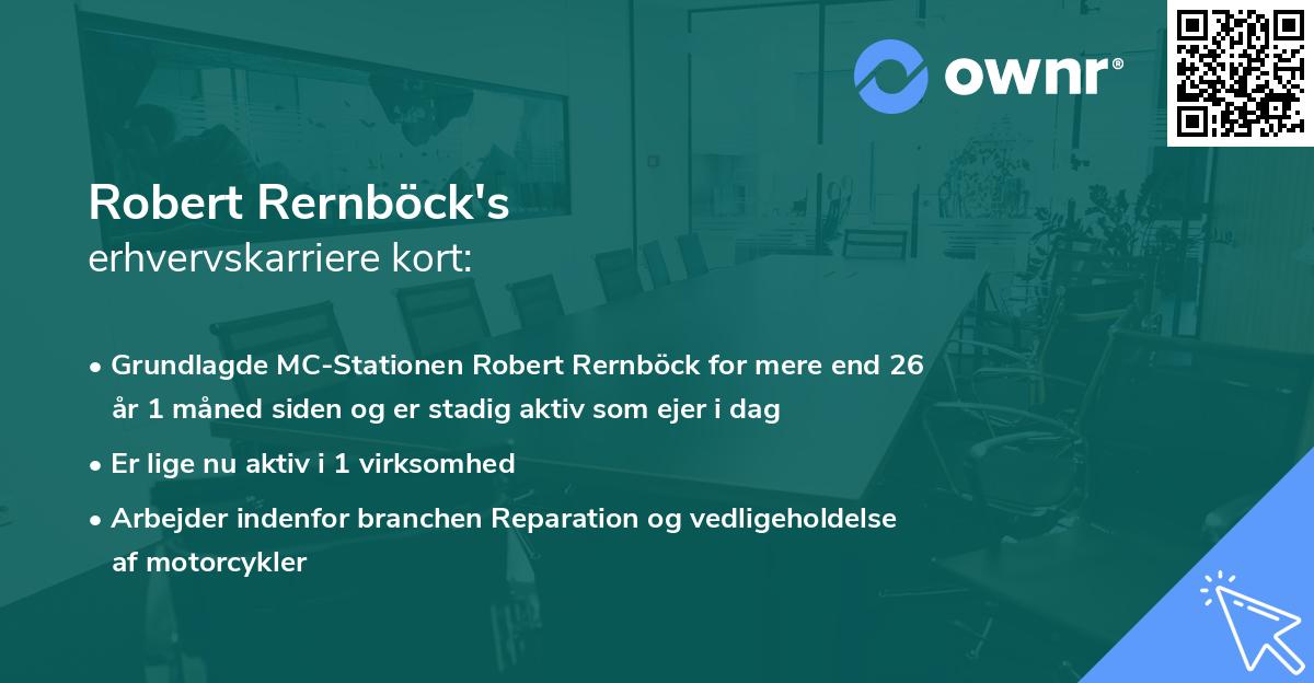 Robert Rernböck's erhvervskarriere kort