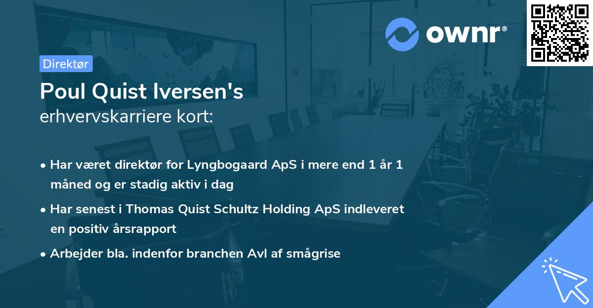 Poul Quist Iversen's erhvervskarriere kort