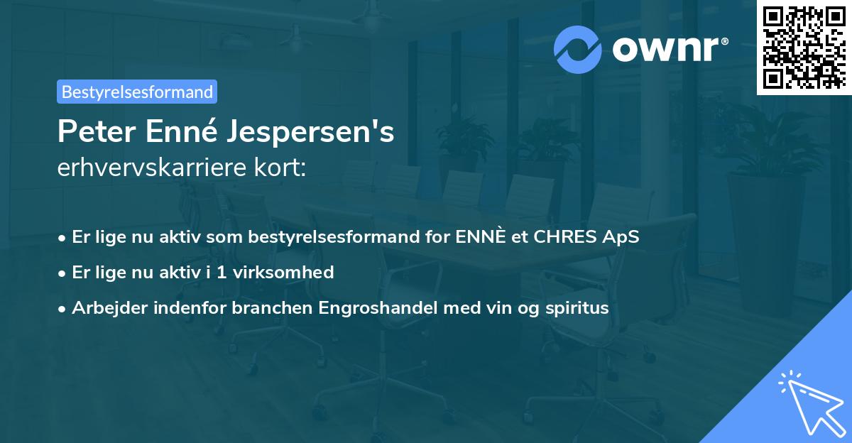 Peter Enné Jespersen's erhvervskarriere kort