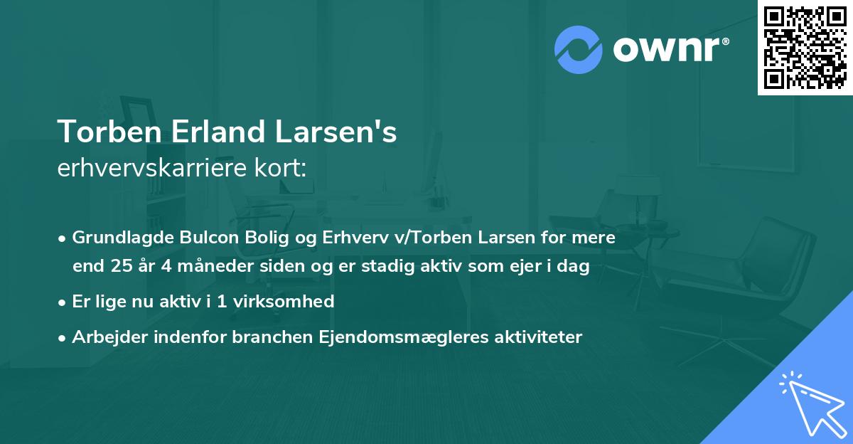 Torben Erland Larsen's erhvervskarriere kort