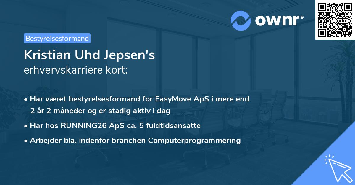 Kristian Uhd Jepsen's erhvervskarriere kort