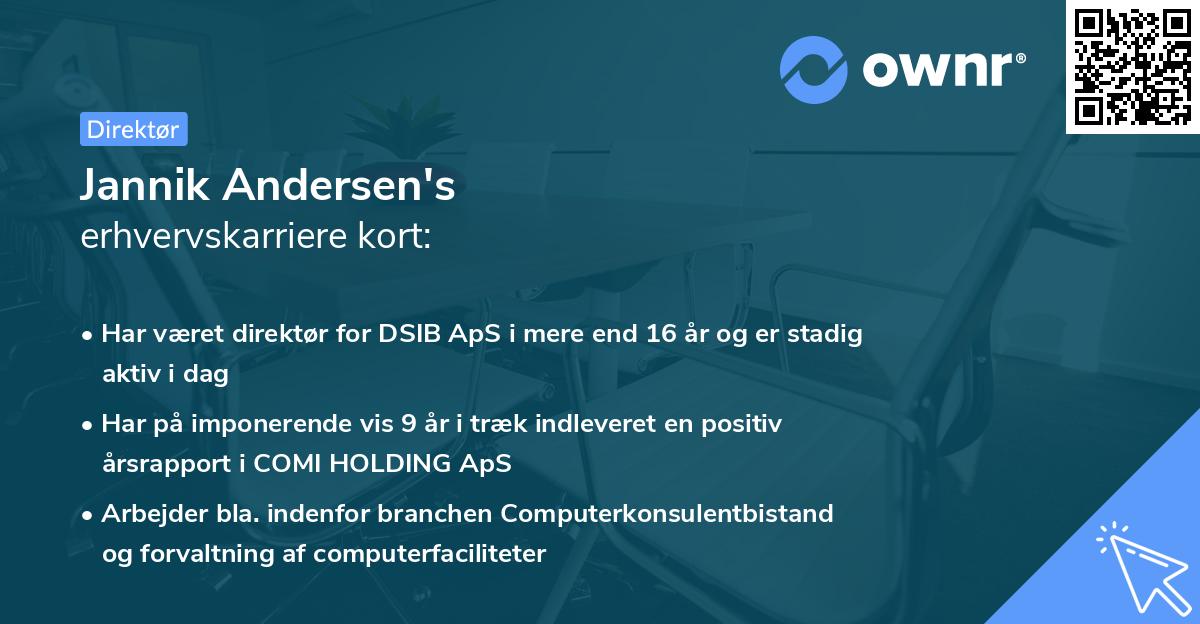 Jannik Andersen's erhvervskarriere kort