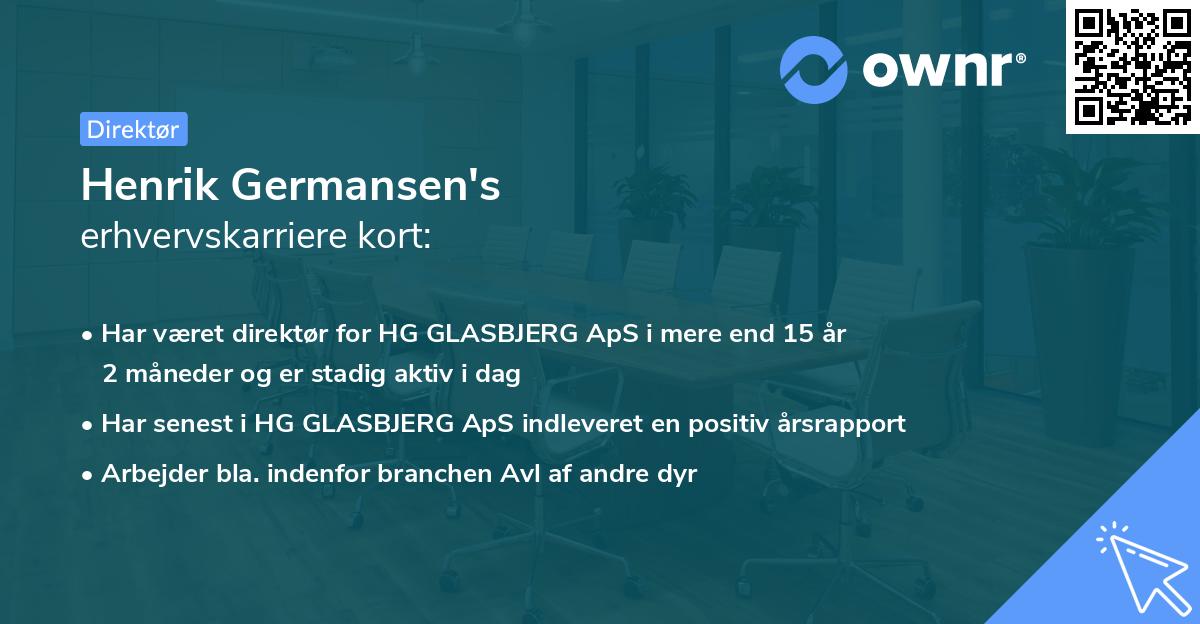 Henrik Germansen's erhvervskarriere kort