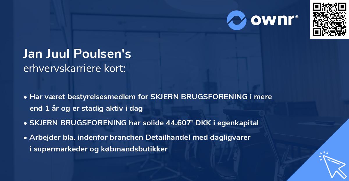 Jan Juul Poulsen's erhvervskarriere kort