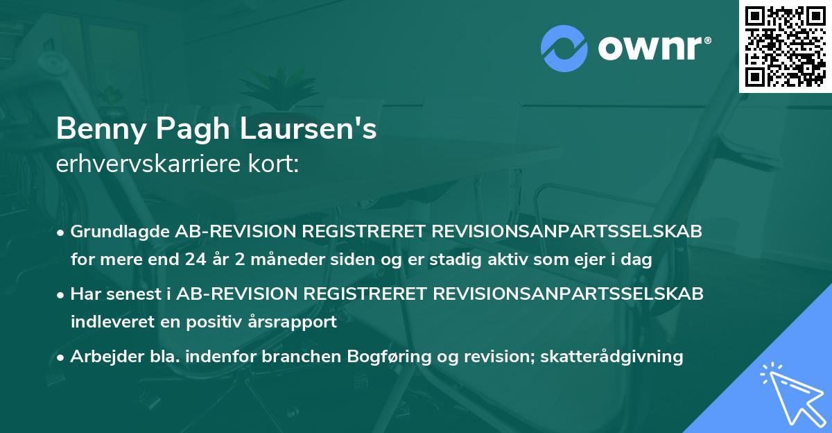 Benny Pagh Laursen's erhvervskarriere kort