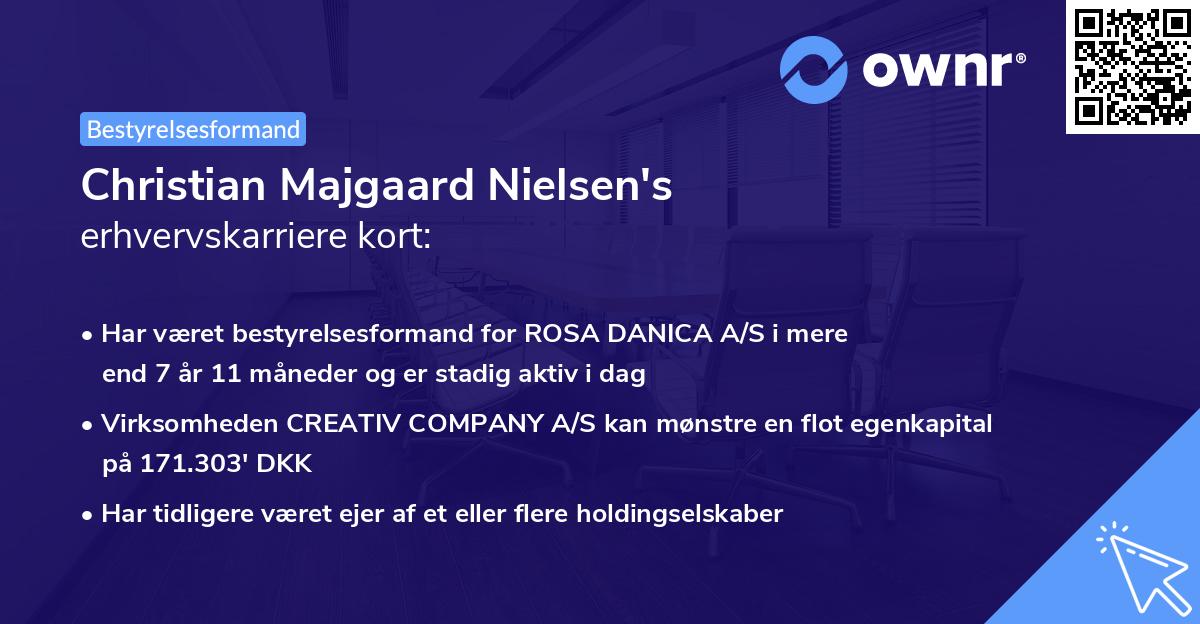 Christian Majgaard Nielsen's erhvervskarriere kort