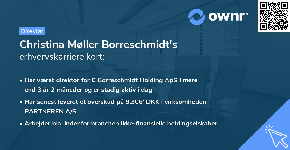Christina Møller Borreschmidt's erhvervskarriere kort