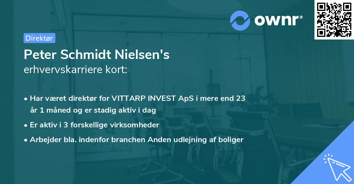 Peter Schmidt Nielsen's erhvervskarriere kort