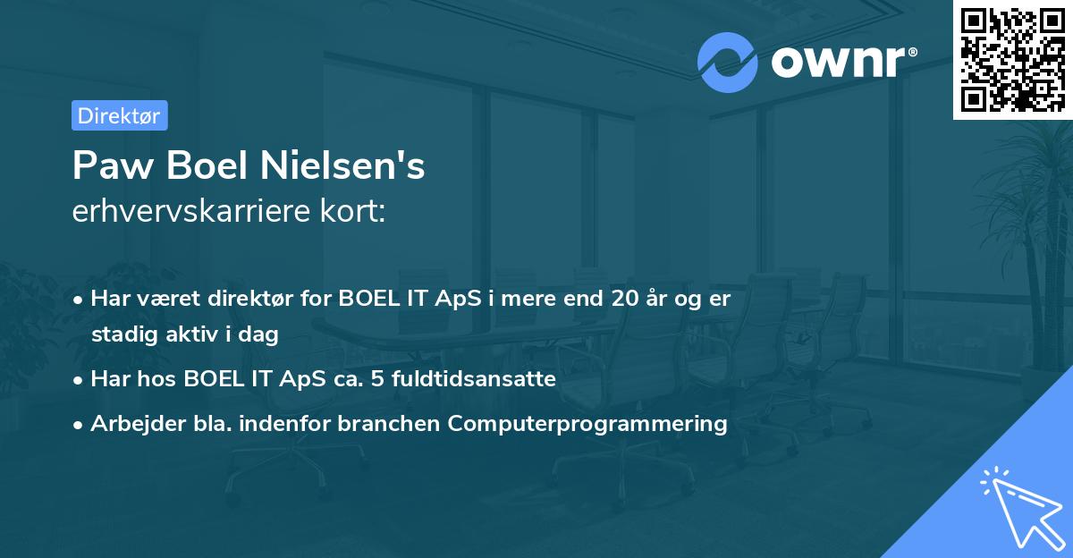 Paw Boel Nielsen's erhvervskarriere kort
