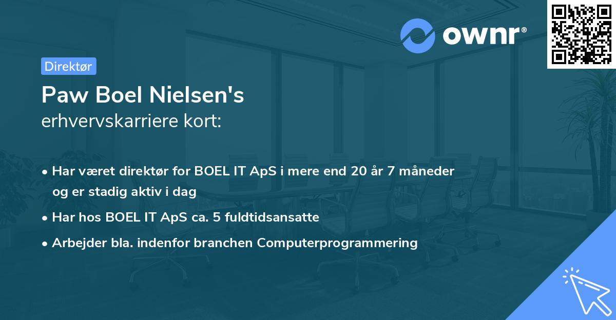 Paw Boel Nielsen's erhvervskarriere kort