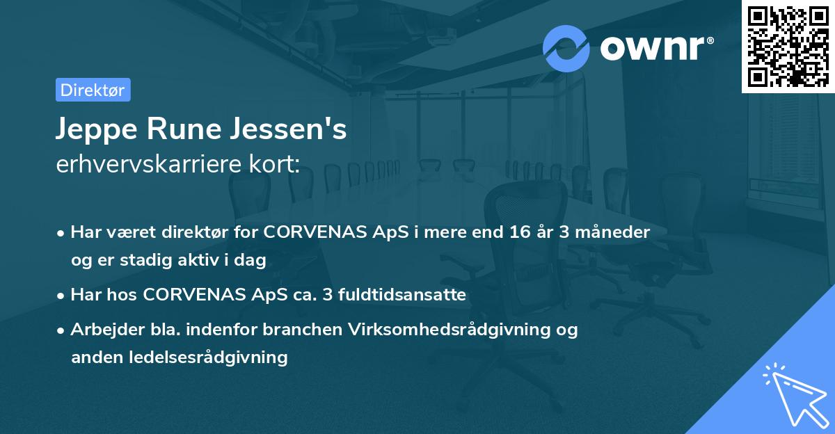 Jeppe Rune Jessen's erhvervskarriere kort