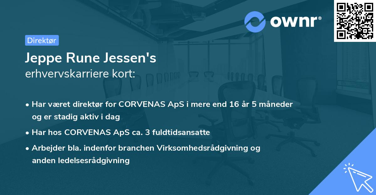 Jeppe Rune Jessen's erhvervskarriere kort