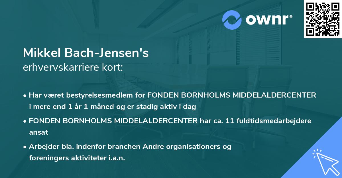 Mikkel Bach-Jensen's erhvervskarriere kort