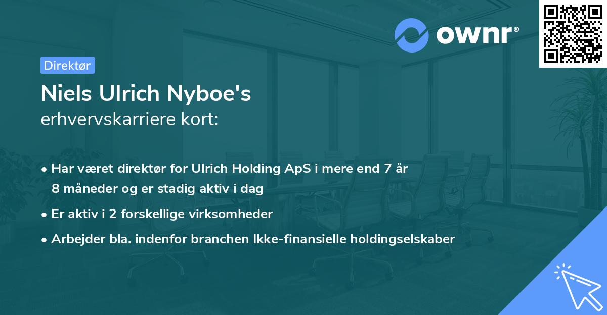 Niels Ulrich Nyboe's erhvervskarriere kort