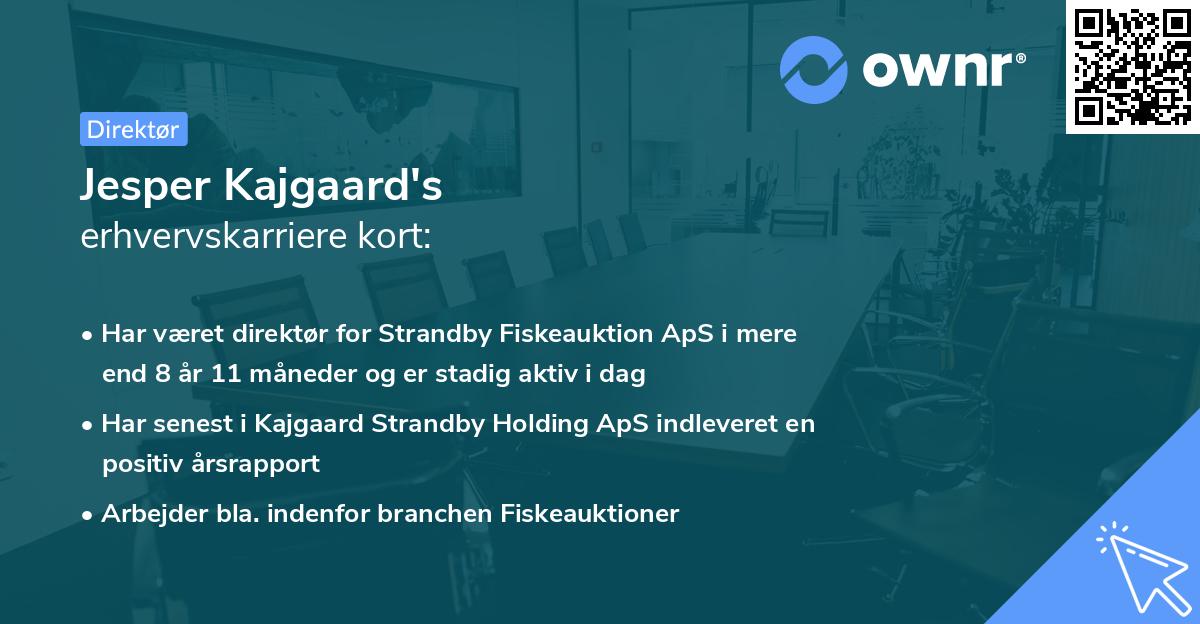 Jesper Kajgaard's erhvervskarriere kort