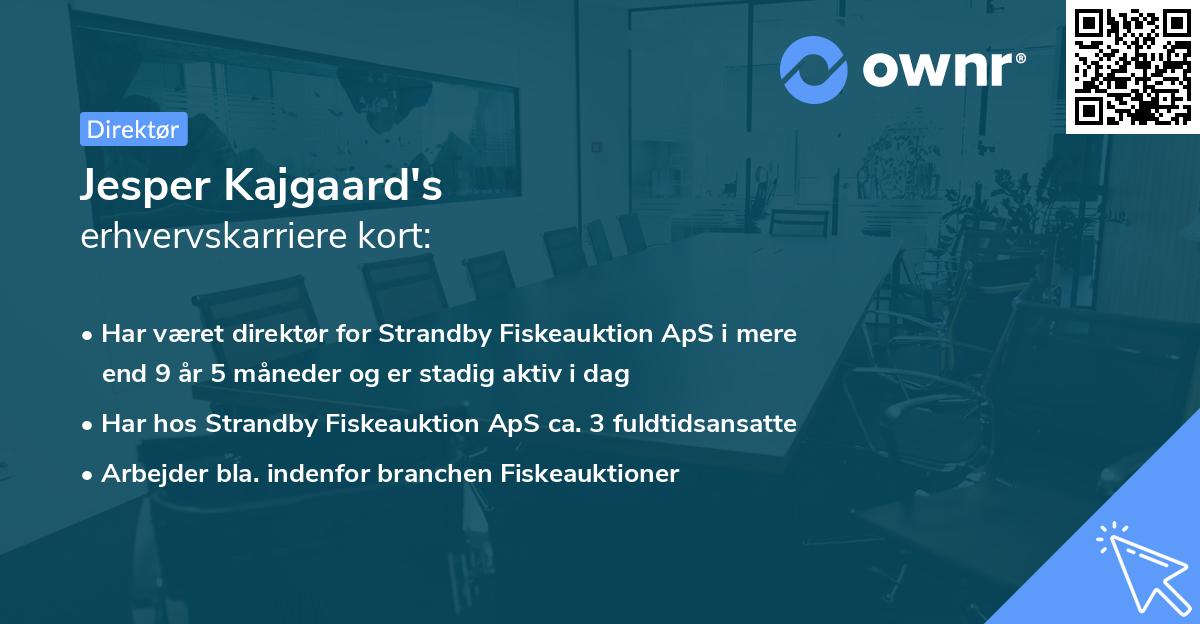 Jesper Kajgaard's erhvervskarriere kort