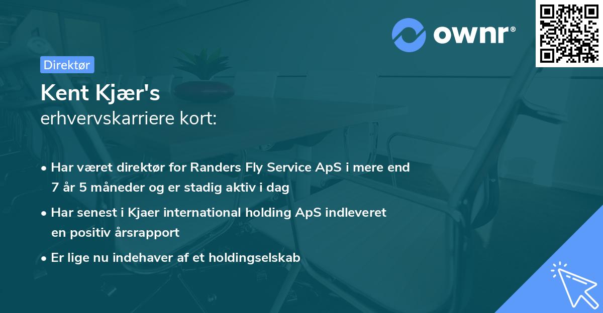 Kent Kjær's erhvervskarriere kort