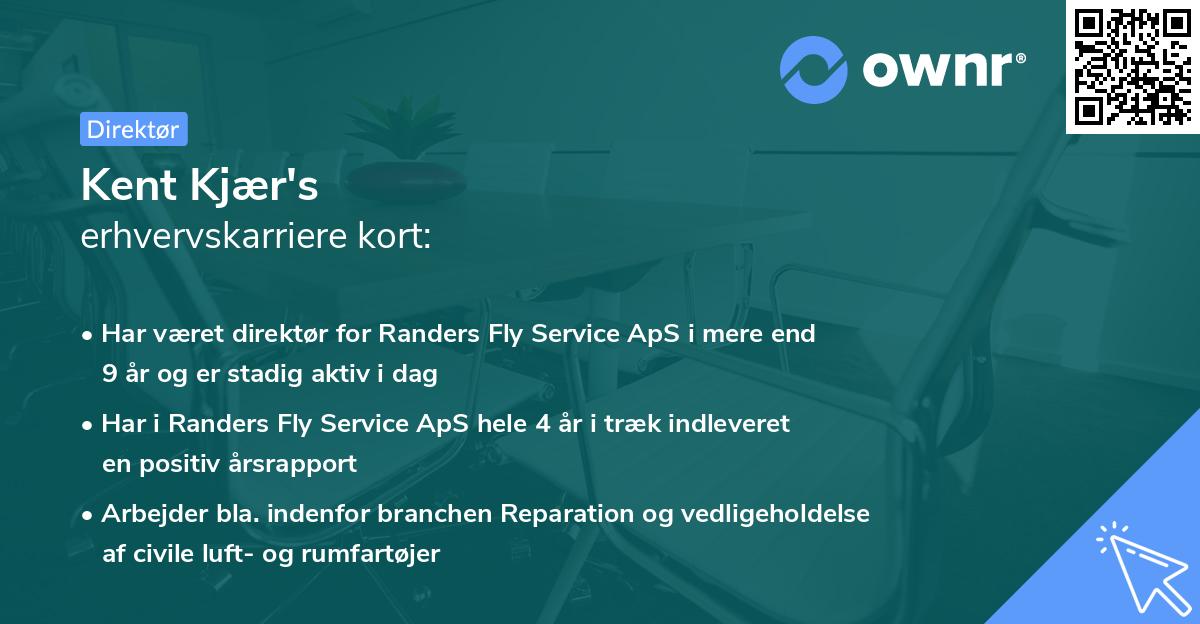 Kent Kjær's erhvervskarriere kort