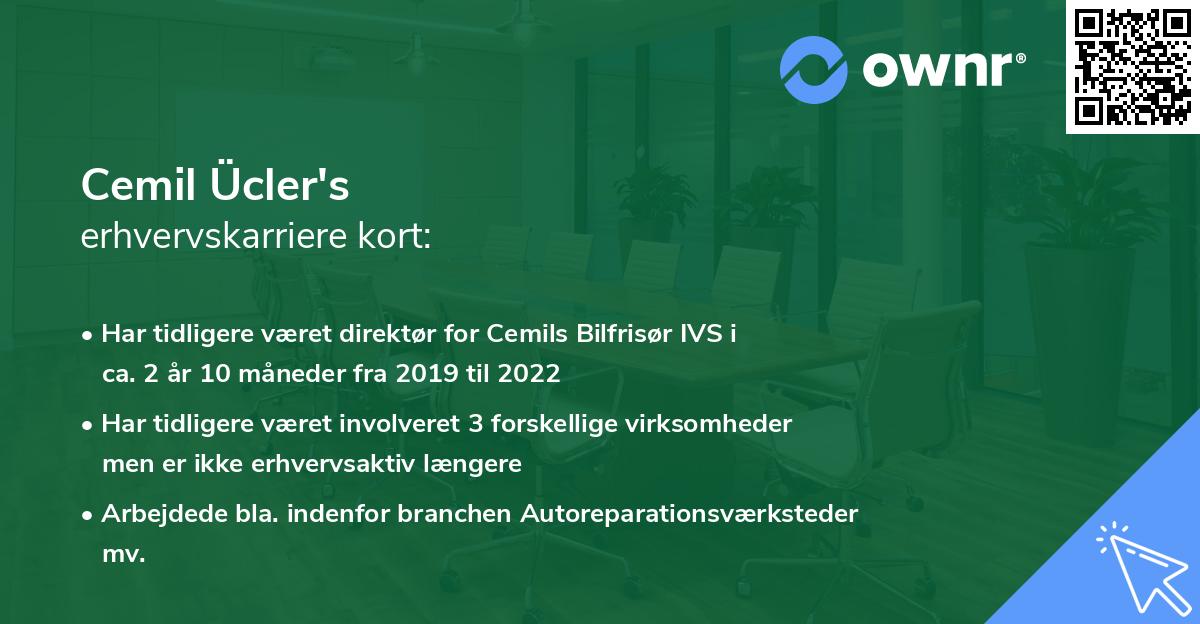 Cemil Ücler's erhvervskarriere kort