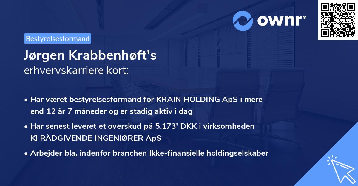 Jørgen Krabbenhøft's erhvervskarriere kort