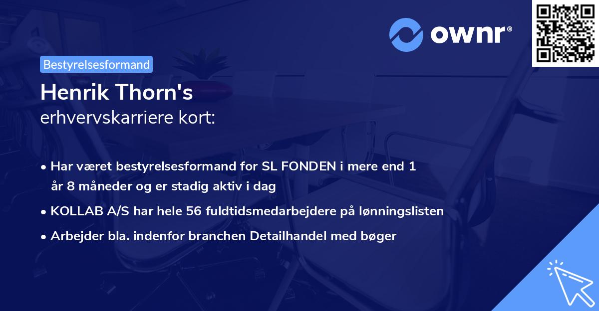 Henrik Thorn's erhvervskarriere kort
