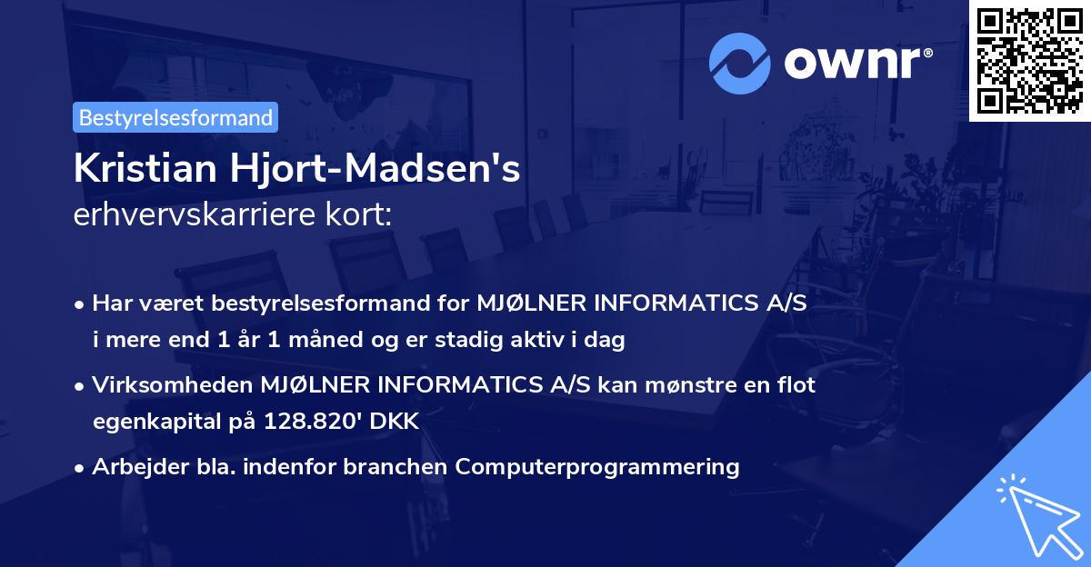 Kristian Hjort-Madsen's erhvervskarriere kort